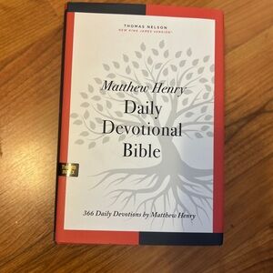 Red and White Daily Devotional Bible